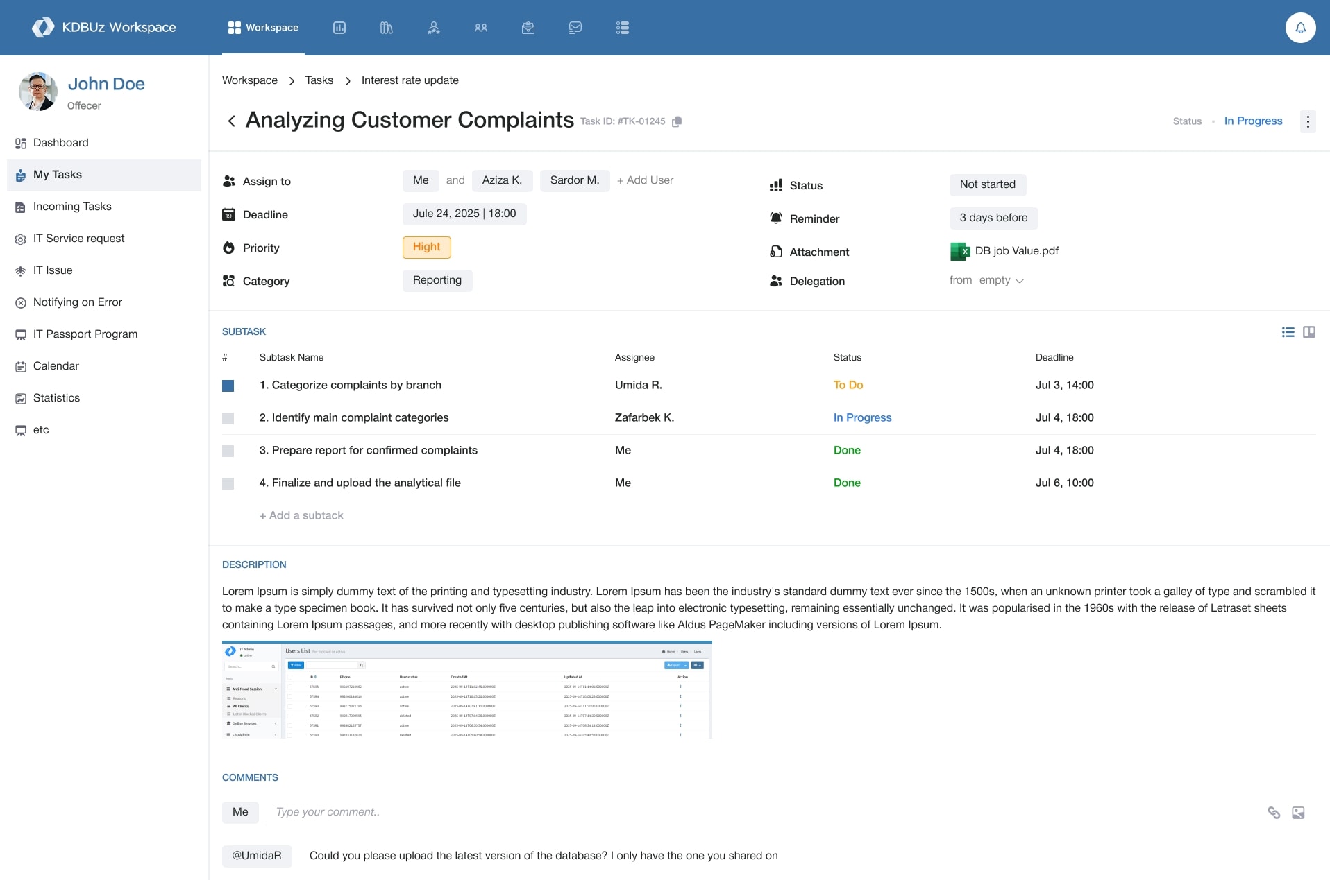 Banking Dashboard